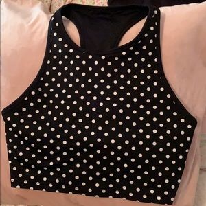 Betsey Johnson Long Line Sports Bra Crop Top | M